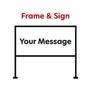 8x4-double sided sign with frame